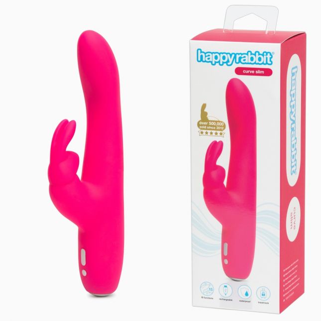 Комп'ютерний вібратор - Happy Rabbit Curve Slim Pink G - Punkt - Vibrator