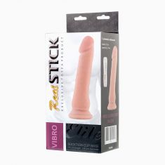 Реалістичний вібратор Toyfa RealStick Elite Vibro, TPR, тілесний, 7 режимів вібрації, 21 см