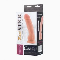 Реалистичный вибратор Toyfa RealStick Elite Vibro, TPR, телесный, 7 режимов вибрации, 20 см