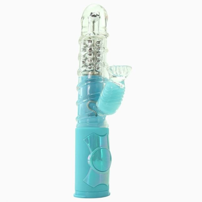 Вибратор кролик 3 скорости ротации Rabbit Vibe Love Me Dreamy, 11,4х3,3 см (голубой)