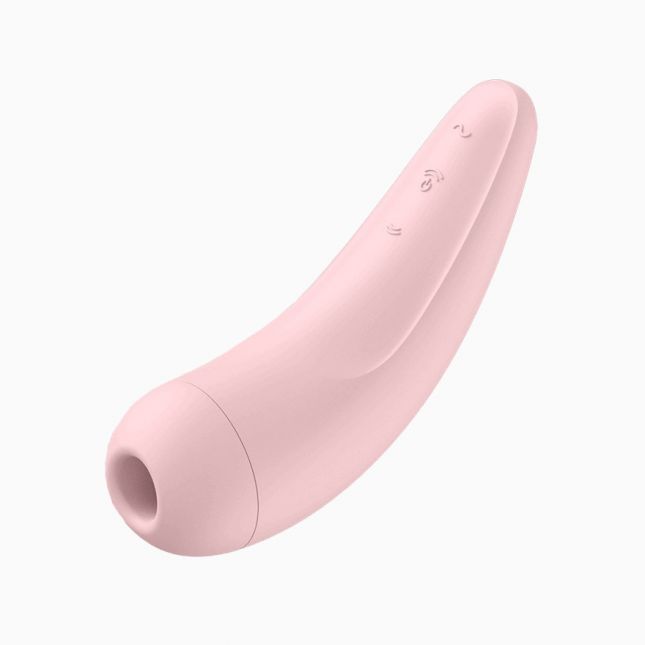 Satisfyer Curvy 2+ - вакуумно-волновой вибростимулятор с возможностью управления через приложение, 13.5х4.3 см, (розовый)
