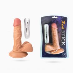 Реалістичний вібратор Toyfa Realstick Nude, PVC, тілесний, 12 режимів вібрації, 17 см