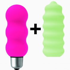 Віброяйце - Joystick Micro Set Gyro, pink/pistachio