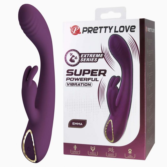 Вібратор - Pretty Love Emma Powerful Silicone Rabbit Vibrator