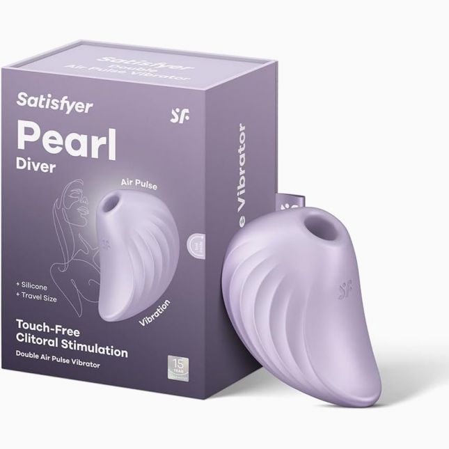 Вакуумний кліторальний вібратор - Satisfyer Pearl Diver Violet