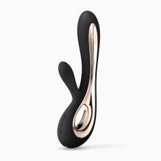 Lelo Soraya 2 - вибратор с клиторальным стимулятором, 22х4.5 см (чёрный)