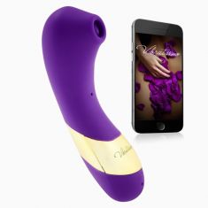 Кліторальний стимулятор - Vibratissimo Secret Kiss+Licker, фіолетовий/золотий