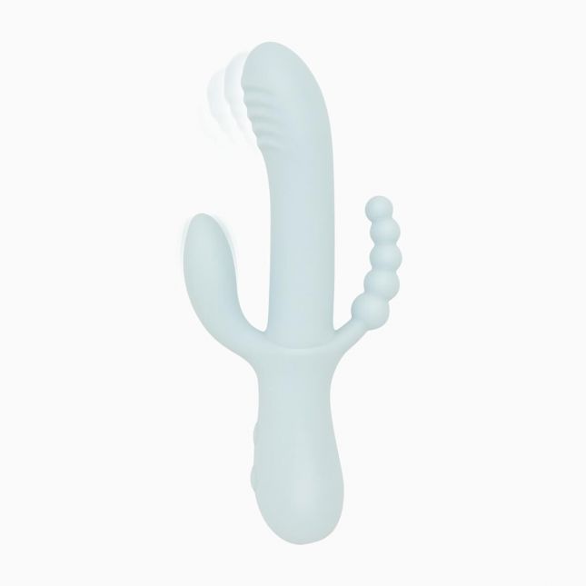 Вібратор-кролик Good Vibes Only - SAGE Triple Stimulation Vibe Soft Silicone - Blue