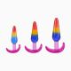Набор анальных пробок Doc Johnson Crystal Jellies - Anal Trainer Set - Rainbow (мятая упаковка!!!)