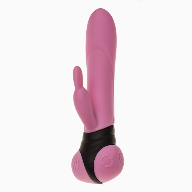 Вібратор з обертанням стовбура Adrien Lastic Mini Bonnie з петелькою для пальчика