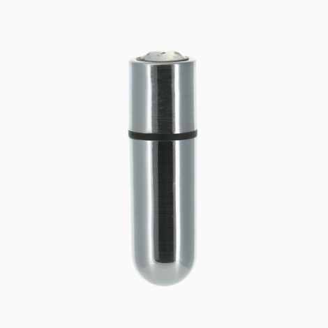 Віброкуля PowerBullet First-Class Bullet 2.5″ with Key Chain Pouch, Silver, 9 режимів вібрації
