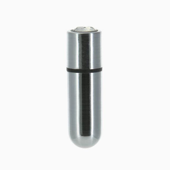 Віброкуля PowerBullet First-Class Bullet 2.5″ with Key Chain Pouch, Silver, 9 режимів вібрації