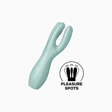 Кліторальний вібратор Satisfyer Threesome 3 Mint з трьома пальчиками