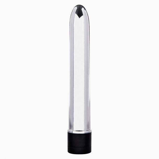 Вібратор пластиковий Retro Ultra Slimline Silver, 17х2, 5 см