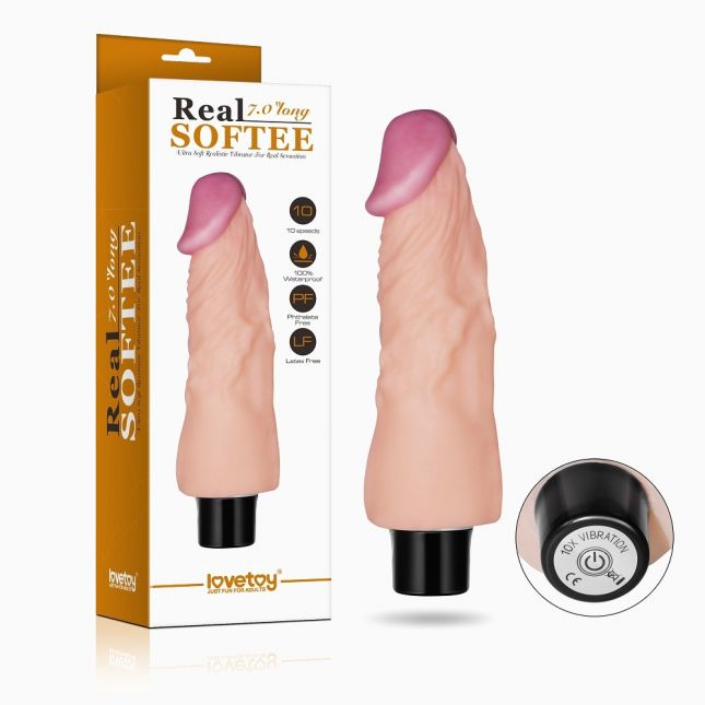 Реалістичний вібратор - Reel Softee Vibrator 7" Реалістичний вібратор - Reel Softee Vibrator 7"