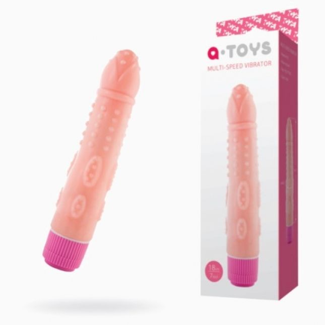 Реалистичный вибратор Toyfa A-Toys мультискоростной, PVC, режимов вибрации, 18 см