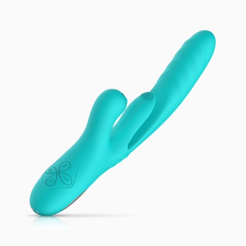 Вібратор-кролик із вагінальним відростком Good Vibes Only – Lisa Thrusting Rabbit Vibrator with G-Spot Stimulator Вібратор-кролик із вагінальним відростком Good Vibes Only – Lisa Thrusting Rabbit Vibrator with G-Spot Stimulator
