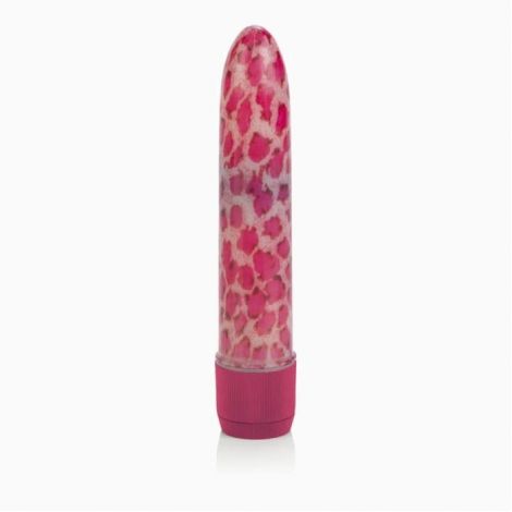 CalExotics Leopard Massager Mini пластиковый вибратор, 11х3,5 см (розовый)