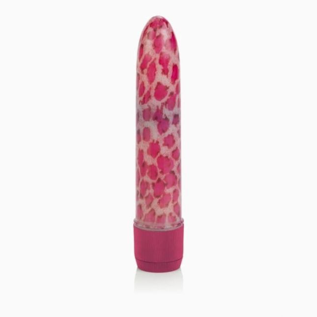 CalExotics Leopard Massager Mini пластиковый вибратор, 11х3,5 см (розовый)