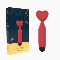 Міні-вібратор - Erospace Sweet Play Mini Heart Vibrator A14
