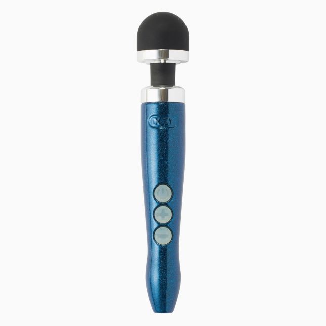 Вибромассажер DOXY Die Cast 3R Blue Flame, очень мощный, питание 220В, металлический корпус