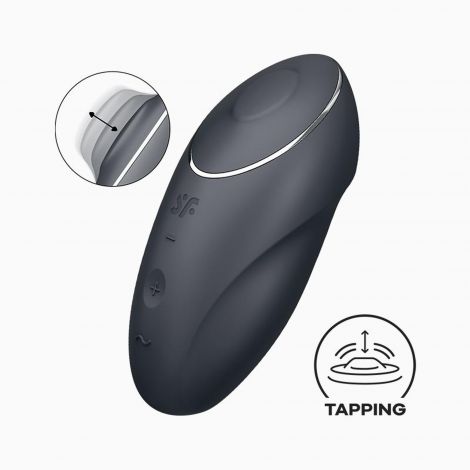 Кліторальний стимулятор - Satisfyer Tap & Climax 1 Grey Кліторальний стимулятор - Satisfyer Tap & Climax 1 Grey