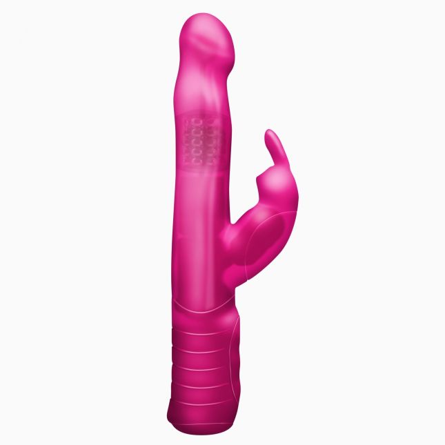 Вибратор-кролик Dorcel Baby Rabbit Pink с жемчужным массажем и вращающейся головкой