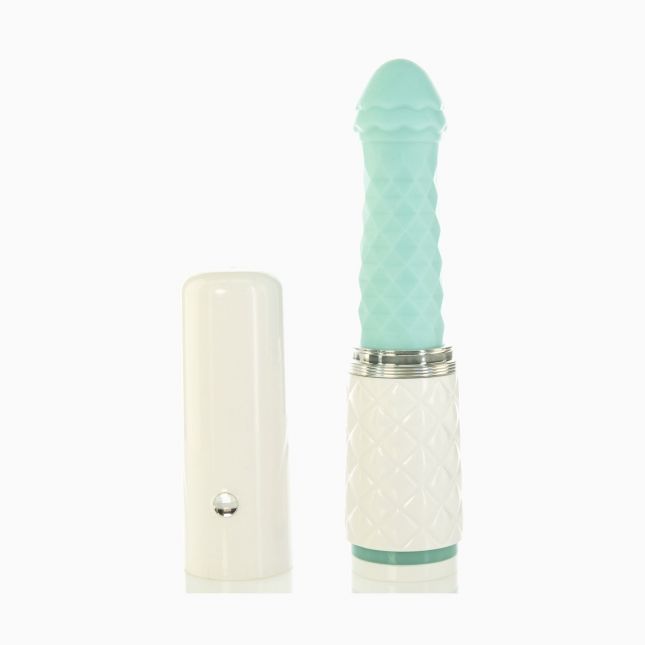 Розкішний вібратор-пульсатор Pillow Talk з присоскою - Feisty Thrusting Vibrator Teal