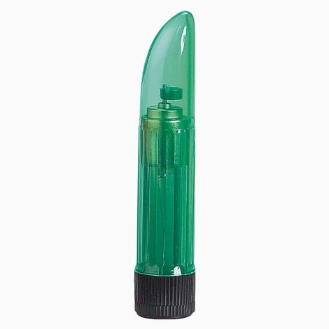 Вибратор пластиковый Crystal Clear, 13Х2,5 см (зеленый)