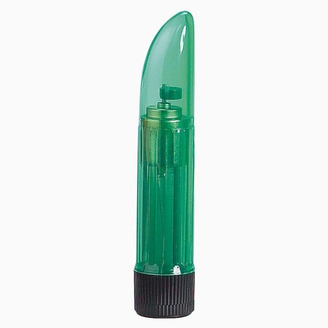 Вибратор пластиковый Crystal Clear, 13Х2,5 см (зеленый)