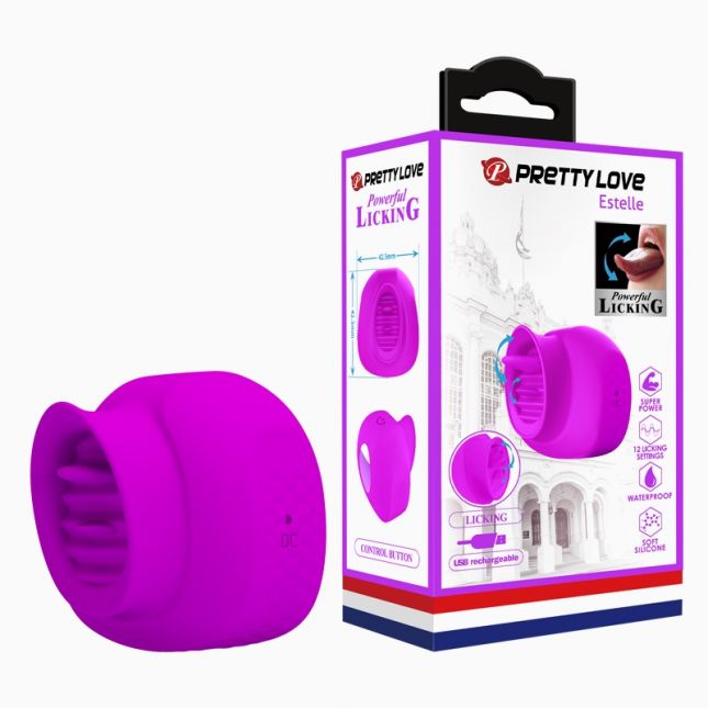 Вібратор - Pretty Love Estelle Licking Vibrator Purple Вібратор - Pretty Love Estelle Licking Vibrator Purple