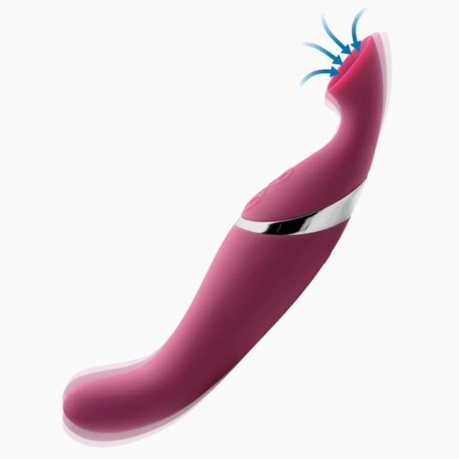 Shegasm Intense 2 in 1 Clit Stimulator - жіночий стимулятор з вакуумом, 19.7х4.4 см