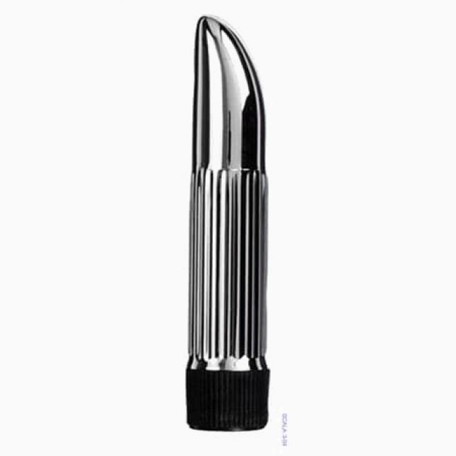 Вибратор пластиковый Lady Finger Silver mini, 13Х2,5 см