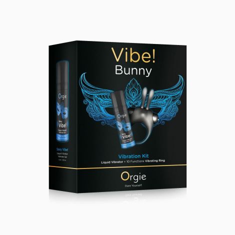 Набір Orgie Vibe Bunny: рідкий вібратор та ерекційне віброкільце