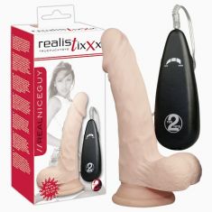 Реалистичный вибратор - RealFlesh Vibrating Dong 7inch