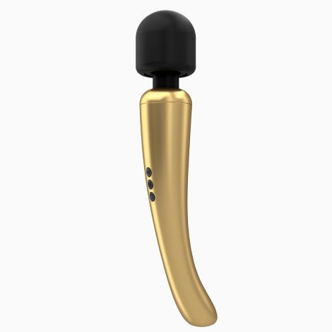 Мощный вибромассажер Dorcel Megawand Gold перезаряжаемый, 160 режимов