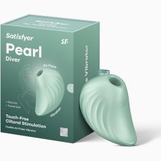 Вакуумний кліторальний вібратор - Satisfyer Pearl Diver Mint