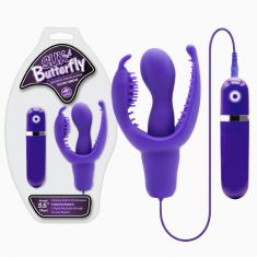 Стимулятор G -точки - Sux Butterfly purple Vibrator mit Klitoris - und Anusreizer