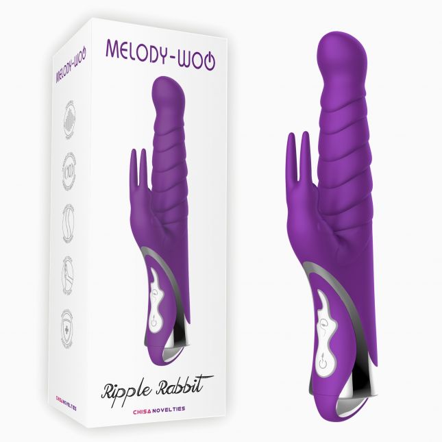 Комп'ютерний вібратор - Ripple Rabbit vibrator purple