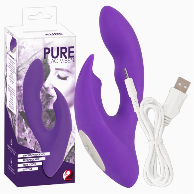 Комп'ютерний вібратор - Pure Lilac Vibes Dual Motor