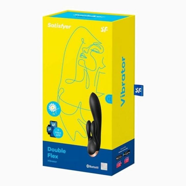 Вібратор - Satisfyer Double Flex Black (App) Вібратор - Satisfyer Double Flex Black (App)
