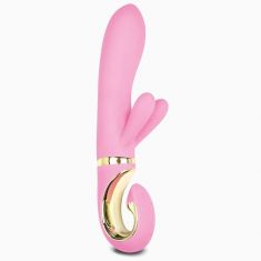 Gvibe Grabbit - Candy Pink вібратор-кролик з трьома моторчиками, 18х3.5 см