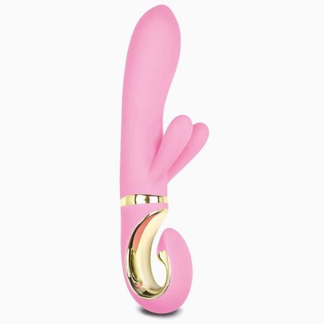 Gvibe Grabbit - Candy Pink вібратор-кролик з трьома моторчиками, 18х3.5 см