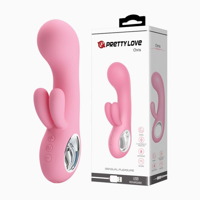 Комп'ютерний вібратор - Pretty Love Chris Vibrator Light Pink