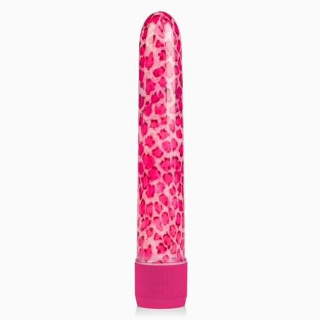 CalExotics Leopard Massager пластиковый вибратор, 17х3 см (розовый)
