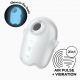 Вакуумный клиторальный стимулятор с вибрацией Satisfyer Glowing Ghost White, светится в темноте