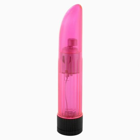 Вибратор пластиковый Crystal Clear, 13Х2,5 см (розовый)