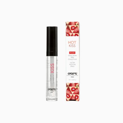 Стимулювальний блиск для губ EXSENS Strawberry Hot Kiss 7 мл, зігріває та охолоджує