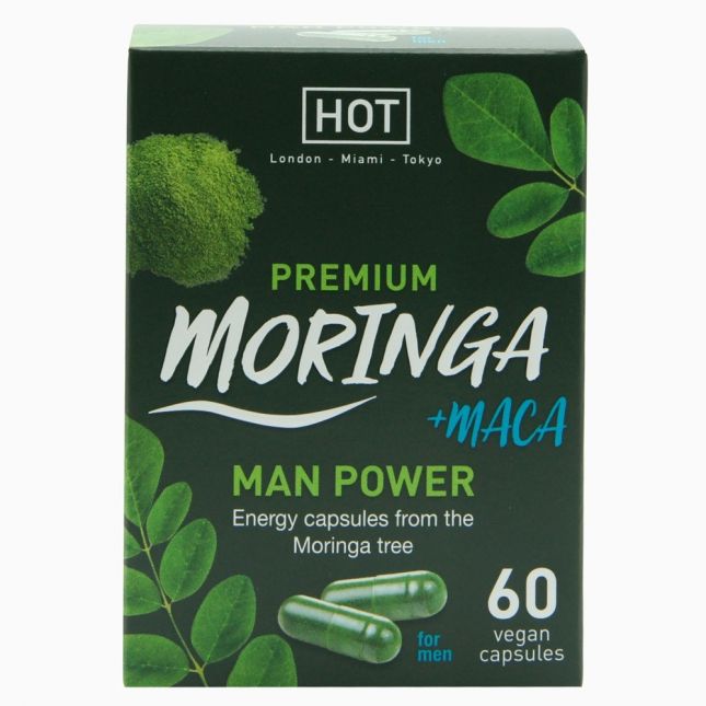 Капсули для чоловіків - HOT Premium Moringa+Maca Man Power, 60 шт.