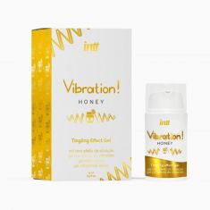 Жидкий вибратор Intt Vibration Honey (15 мл), густой гель, очень вкусный, действует до 30 мин